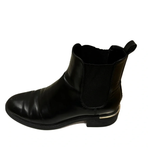Zara Women’s Black Faux Leather Chelsea Boots Booties Size 40 - Picture 11 of 14